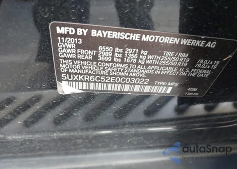 2014 BMW X5 xDrive50I from USA, damaged, VIN 5UXKR6C52E0C03022